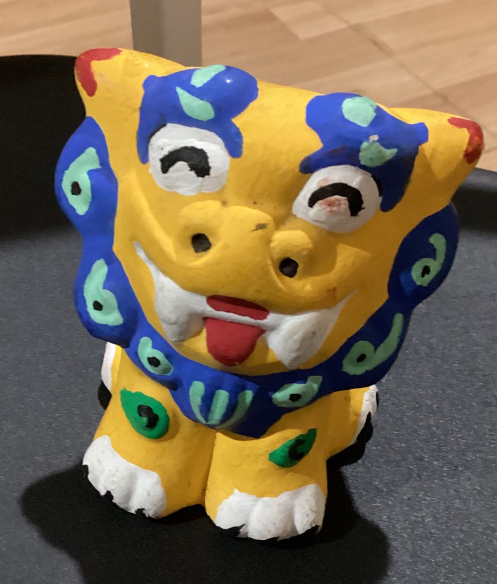 shishiryo54's tweet photo. Found this little shisa at the market that reminds me of my pookie https://t.co/Vh9GE48qk0