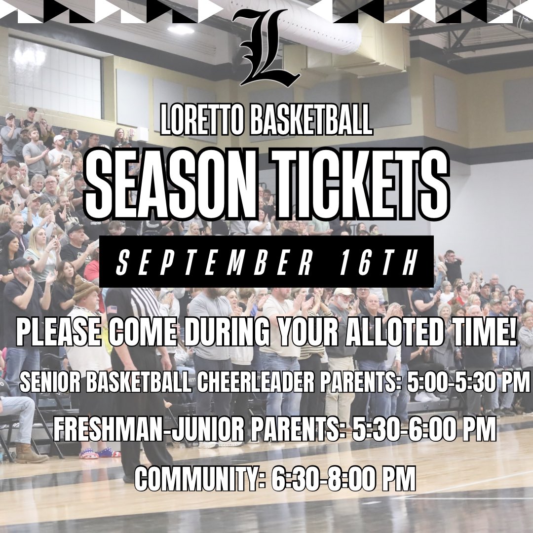 lorettohoops's tweet image. Season Tickets ➡️ September 16th

Going to be a fun year of basketball‼️