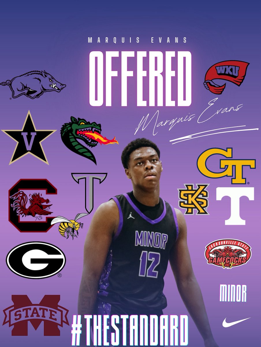 6’6 Junior Marquis Evans, a 3-star defensive edge, is ready for the season. Wishing MJ a great football year! 🏀🏀🏈🏈