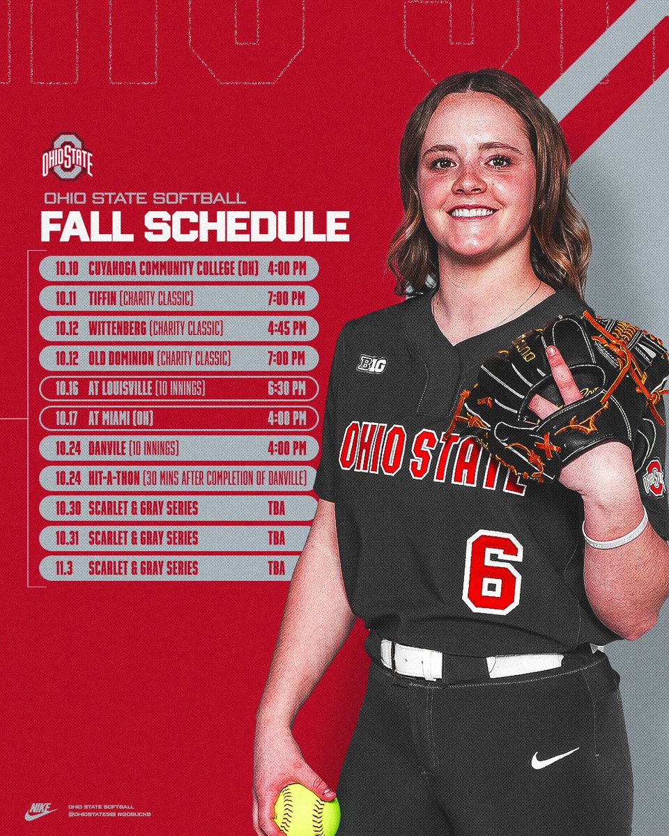 𝐅𝐚𝐥𝐥 𝐈𝐬 𝐂𝐨𝐦𝐢𝐧𝐠 🍂

We’ll see you this fall at a softball field near you!

#GoBucks