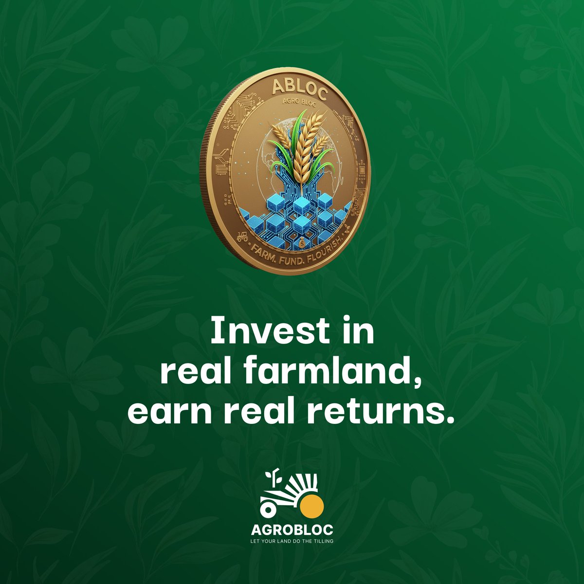 agrobloc's tweet photo. 🌱 AgroBloc is bridging the $170B agri-finance gap.

We tokenize farmland into NFTs, unlocking DeFi loans for 500M+ underserved smallholder farmers.

Backed by $ABLOC, our utility token, we’re building the future of agri-finance + ESG investing.

📖 https://t.co/e9wTGN26Qe | 💼 Investors: DM us