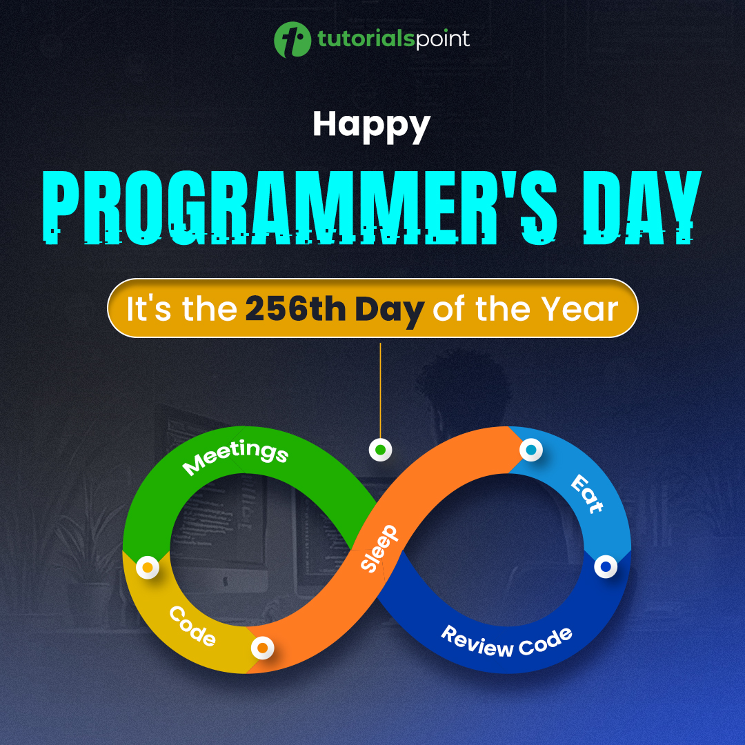 tutorialspoint's tweet image. Today, we celebrate the unsung heroes of the digital world. Happy Programmer’s Day!
#ProgrammersDay #HappyProgrammersDay