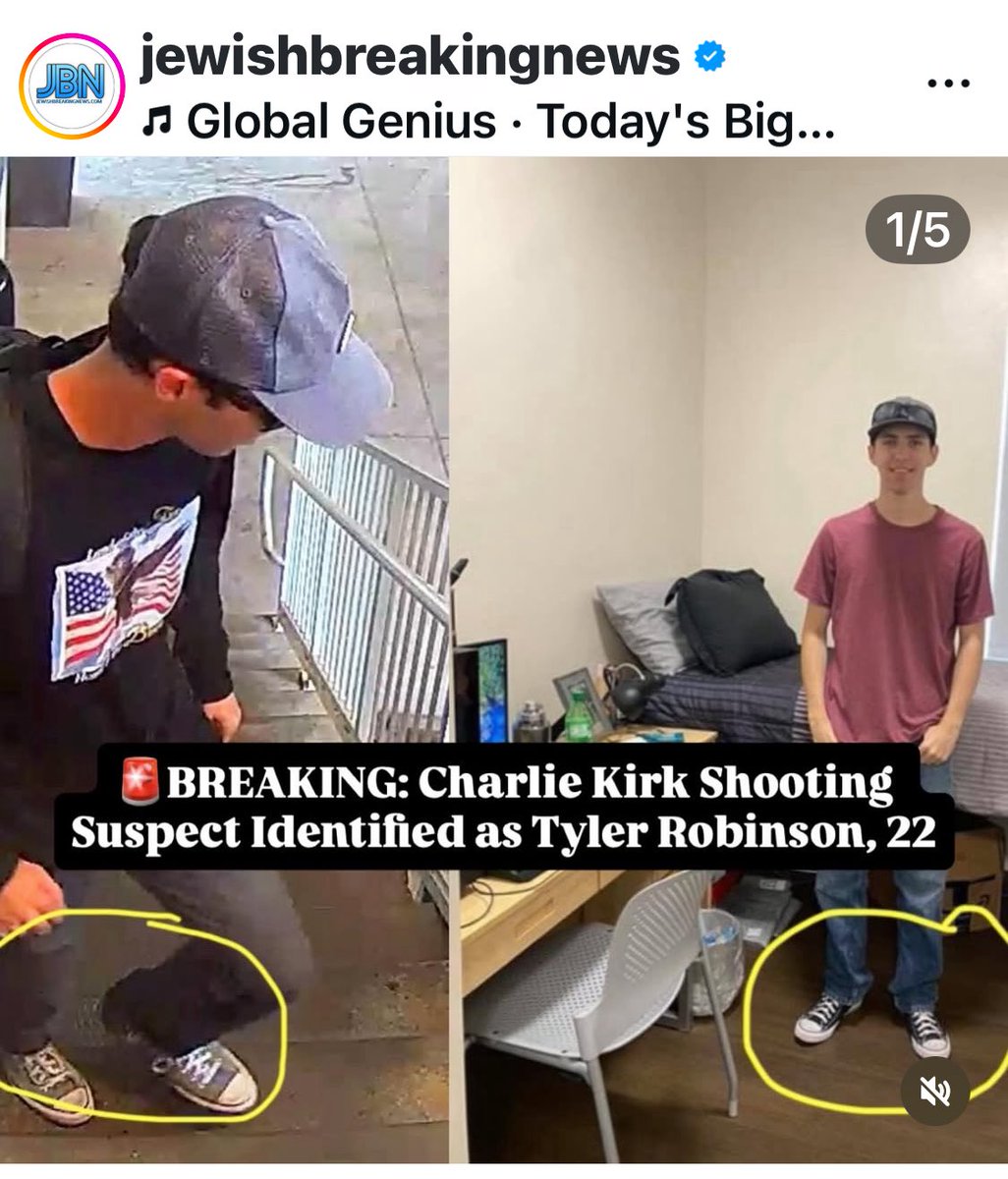 🚨 ÚLTIMA HORA: Sospechoso del tiroteo contra Charlie Kirk identificado como Tyler Robinson, de 22 años.

El presidente Donald Trump anunció el viernes que el hombre señalado por haber asesinado al activista conservador Charlie Kirk fue entregado por su propio padre. Fuentes