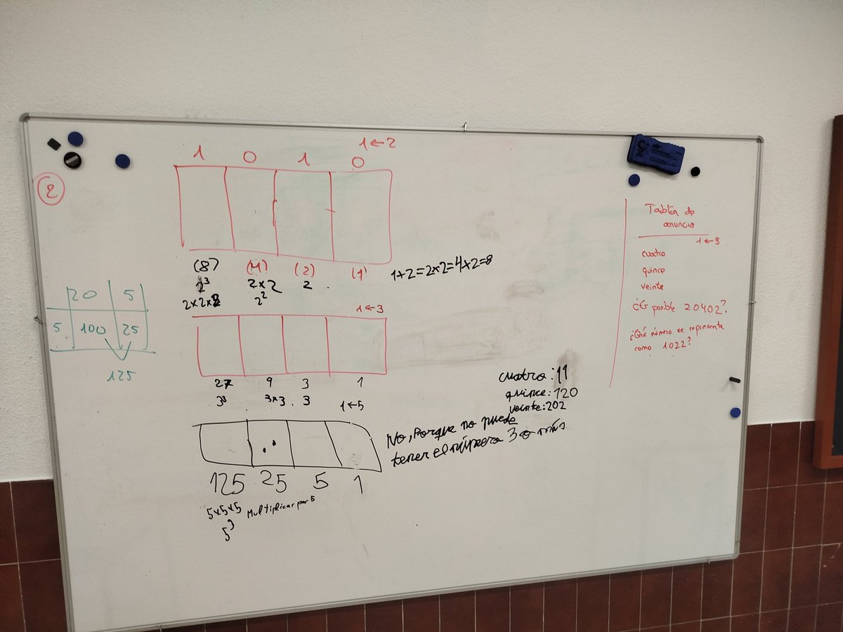 Dominbenito's tweet image. Vamos a probar otras máquinas. 
Además, con números grandes el sistema con puntos se hace &quot;engorroso&quot;. 
¿Podéis encontrar una forma más rápida de utilizarlas?
¿Qué observáis? ¿Cómo funcionan en realidad? 
@jamestanton #ExplodingDots #ThinkingClassroom