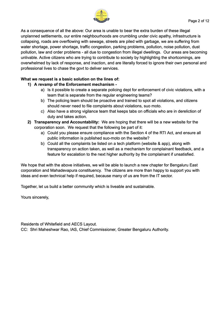 Whitefield Citizens Ward Committees tweet media