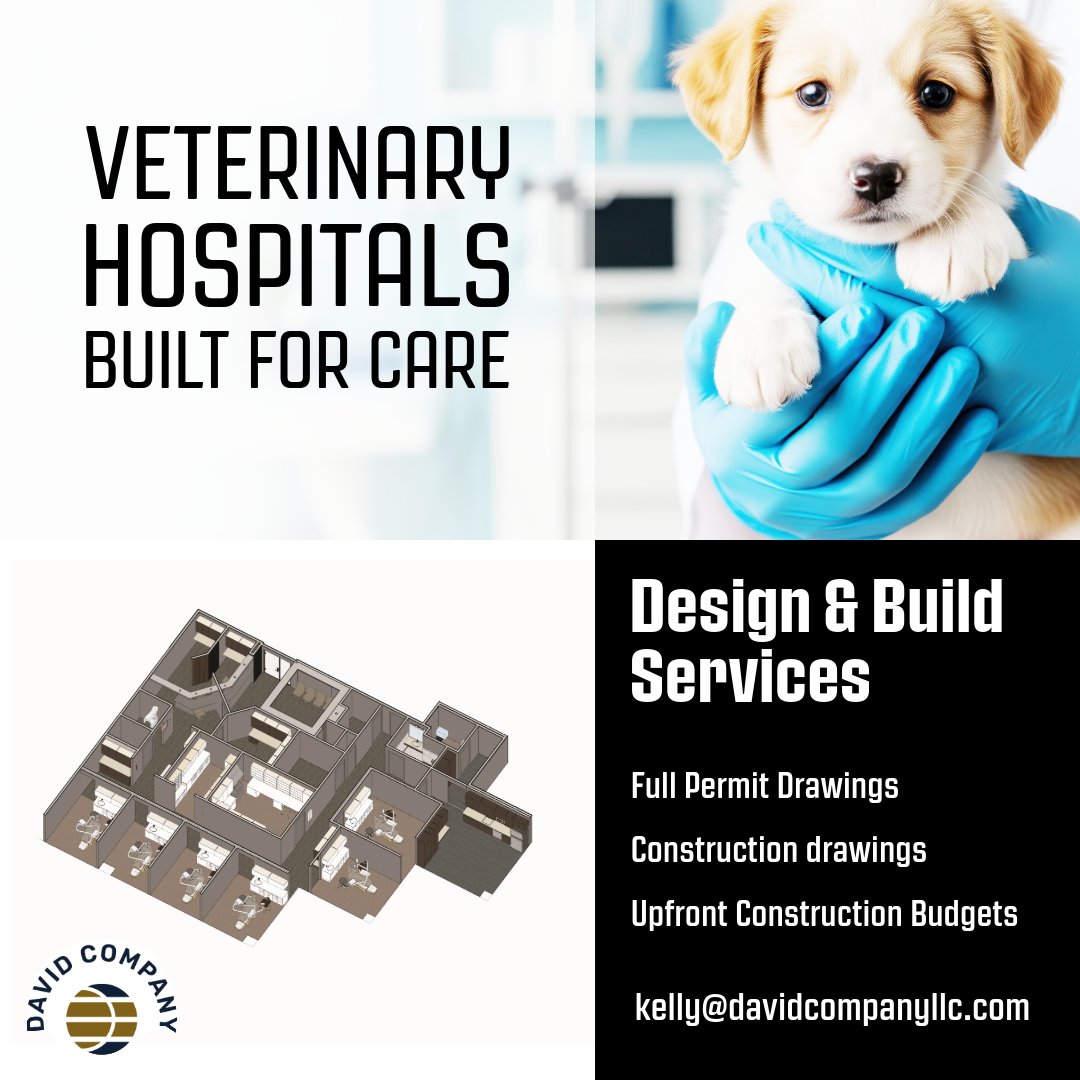DavidCompanyLL1's tweet image. David Company creates veterinary hospitals prioritizing animal wellness and staff efficiency with compassion. 

👉davidcompanyllc.com

#VeterinaryDesign #AnimalHospitalBuild #VetClinicConstruction #DavidCompanyLLC #CompassionateSpaces