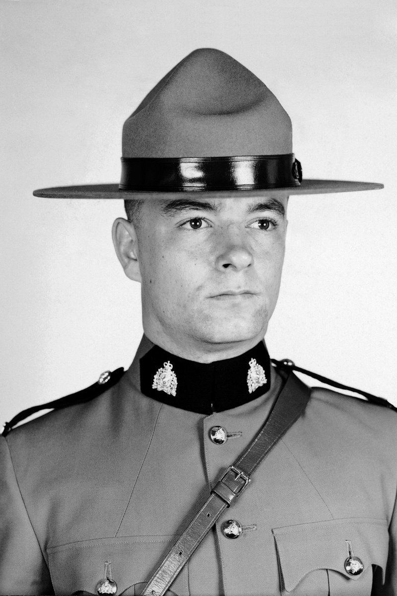 Honour Roll 150: Cst. John Terrance Draginda died in a collision this day in 1974. He was a member of the Musical Ride for 2 years.  #RCMPNeverForget <a href="/BCRCMP/">BCRCMP</a>
