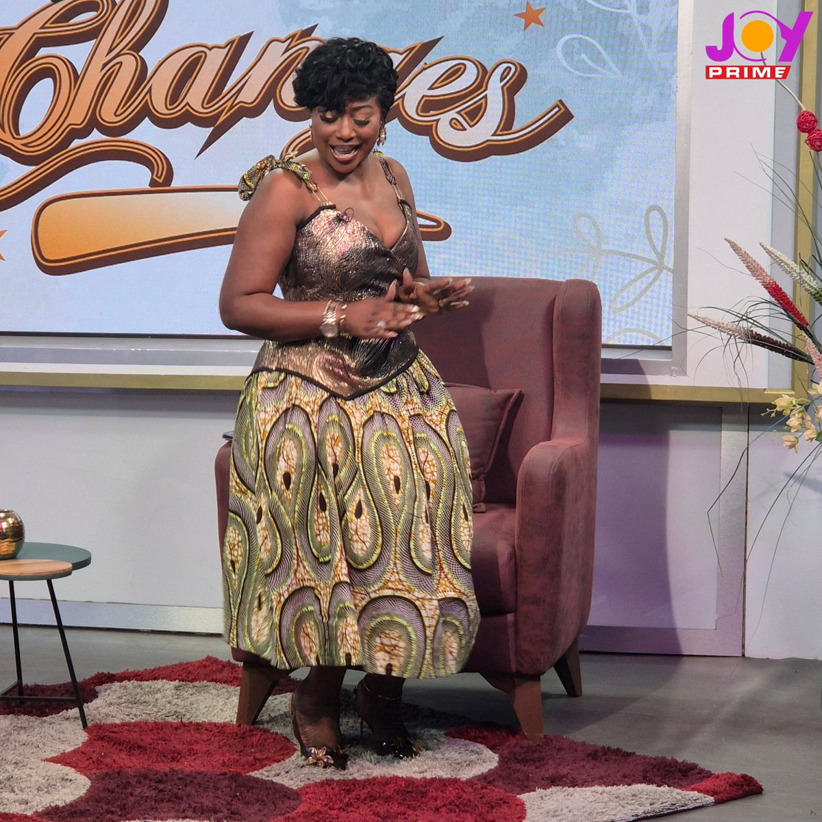 JoyPrimeTV's tweet image. Roselyn Felli isn&apos;t just walking in, she&apos;s dancing in, setting the vibe on #changes  with unmatched style and rhythm! 💃