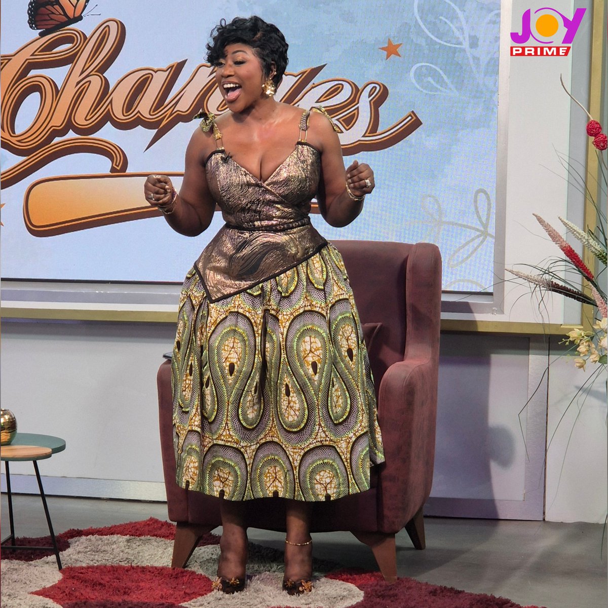 JoyPrimeTV's tweet image. Roselyn Felli isn&apos;t just walking in, she&apos;s dancing in, setting the vibe on #changes  with unmatched style and rhythm! 💃