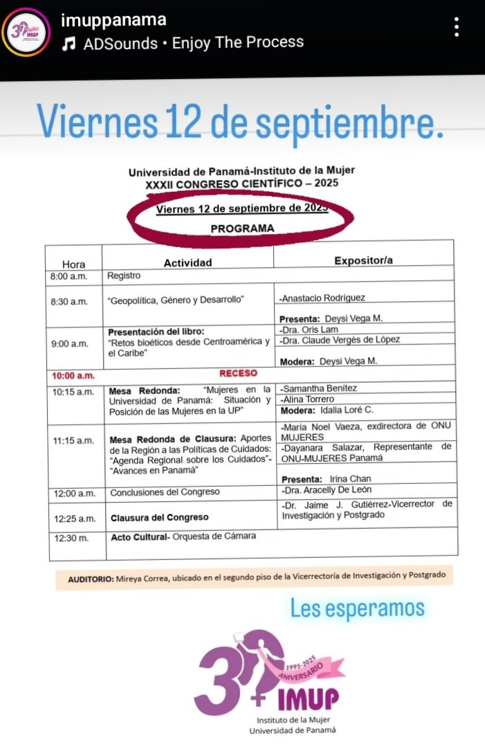 Invitación del IMUP a Congreso Cientifico 2025.