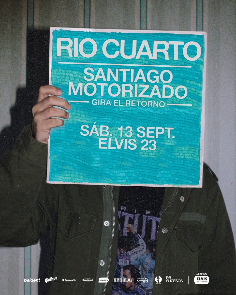¡SORTEO! #Santiagomotorizado
Este sábado 13/09 se viene el show de SANTIAGO MOTORIZADO en el marco de los festejos del #23aniversario de <a href="/elvisriocuarto/">Elvis Río Cuarto</a> y tenemos sorteo para vos!

-Dale MG y RT a esta publicación
-Responde con tus datos 👇🏻

Y listo! Participa por entradas 🎟️