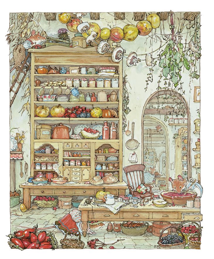 The rain is pouring down outside… so we’ll just keep on baking.