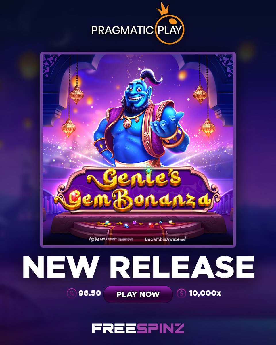 My first wish is a max win for everyone! 🧞

Genie's Gem Bonanza is now out on FreeSpinz with a 96.50% RTP and a max win of up to 10,000x your bet! 🚀

Play Now! 🔗 Link in bio!
