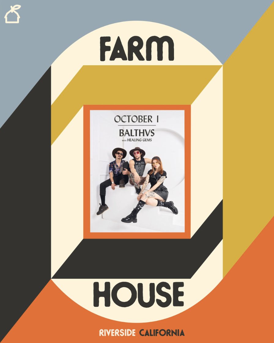 BALTHVS (@balthvs) on Twitter photo Join us on Oct. 1st at Farm House Collective in Riverside, CA, with Healing Gems!
Tickets: eventim.us/event/balthvs/…
Full tour dates: bandsintown.com/a/15514057-bal… Join us on Oct. 1st at Farm House Collective in Riverside, CA, with Healing Gems!
Tickets: eventim.us/event/balthvs/…
Full tour dates: bandsintown.com/a/15514057-bal…