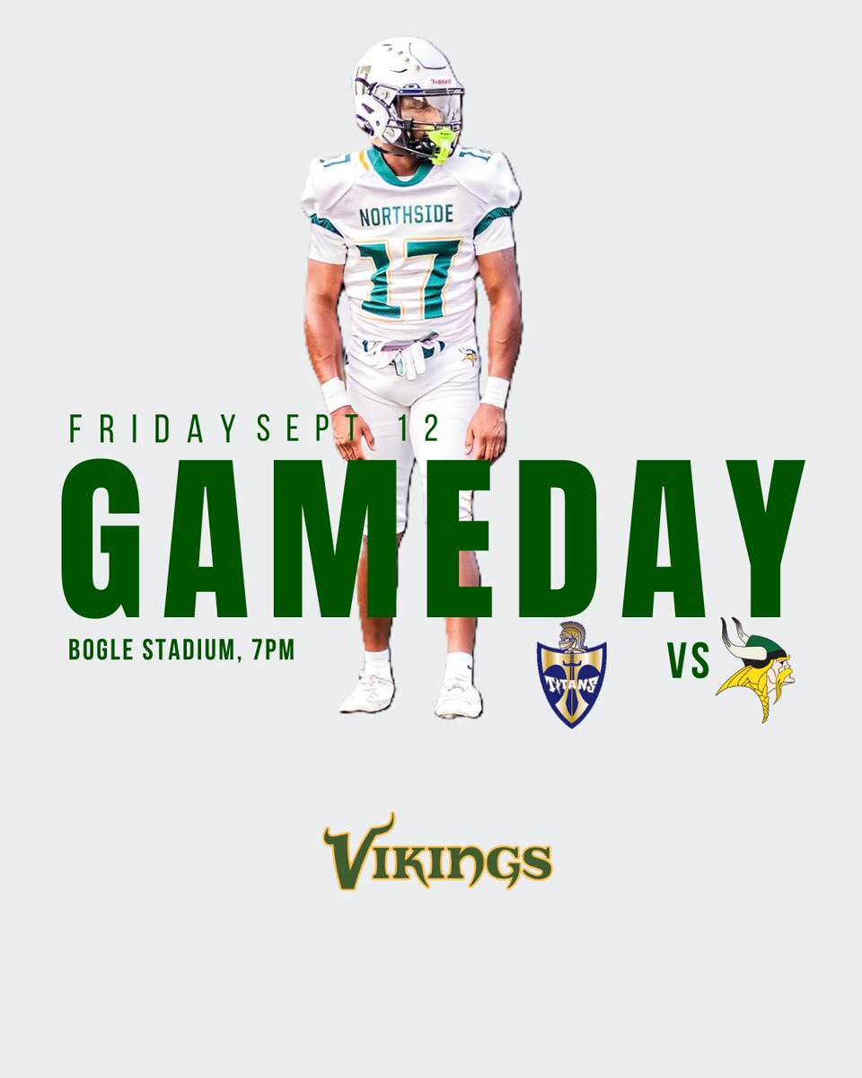 GAME DAY!

It’s the Vikings vs. the Titans tonight under the lights at Bogle Field!
⏰ Kickoff: 7:00 PM
📍 Bogle Field

The stands will be loud, the energy will be high, and Viking Nation will be ready.

Bring the pride. Bring the noise.