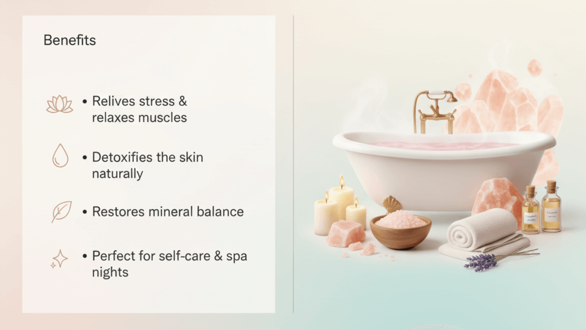 SOBAANSALTS's tweet photo. Himalayan Bath Salts: Your Natural Spa at Home
Relieves stress &amp; relaxes muscles
Detoxifies the skin naturally
Restores mineral balance in the body
Perfect for self-care &amp; spa nights
Bring the Himalayas to your bathtub
Explore:
https://t.co/lELvdK4iDo
#HimalayanSalt #Salttherapy https://t.co/oQeRoYj4Qs