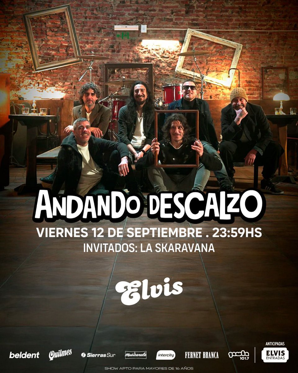 ¡SORTEO! <a href="/andandodescalzo/">Andando Descalzo</a>
Atención! Esta noche se viene el show de ANDANDO DESCALZO en el marco de los festejos del #23aniversario de <a href="/elvisriocuarto/">Elvis Río Cuarto</a> y tenemos sorteo para vos!

-Dale MG y RT a esta publicación
-Responde con tus datos 👇🏻

Y listo! Participas por entradas 🎟️