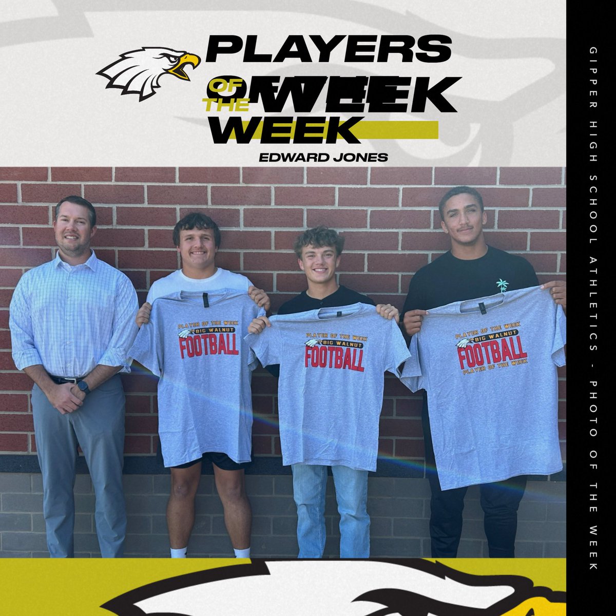 Announcement - Eckelbarger, Kerr, and Minor named the Edward Jones Players of the Week vs Groveport bigwalnutathletics.net/main/adnews/id…