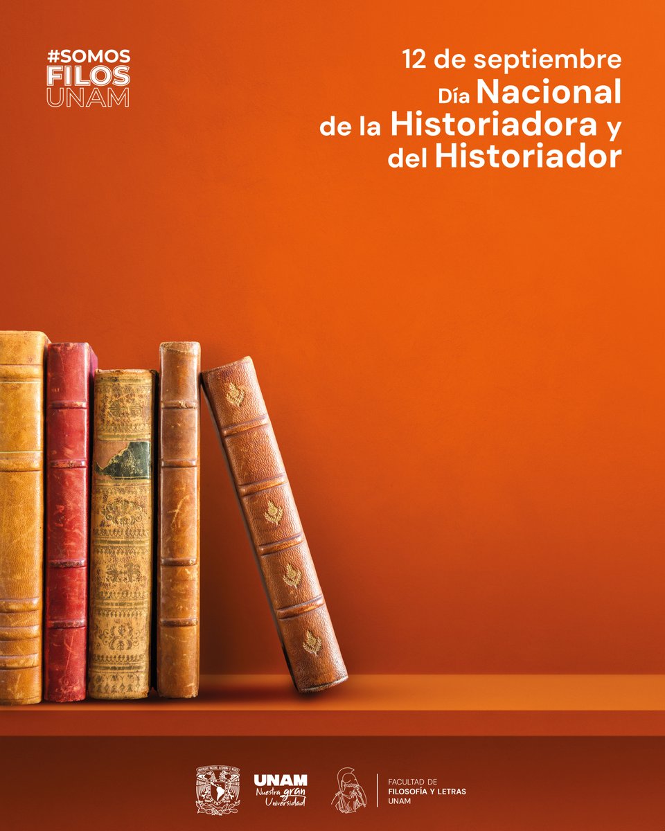 📚✨ Hoy conmemoramos el Día de la Historiadora y del Historiador, celebrado cada 12 de septiembre en homenaje a la fundación de la Academia Mexicana de la Historia en 1919.

Desde la Facultad de Filosofía y Letras, reconocemos la labor de quienes, con su trabajo académico y
