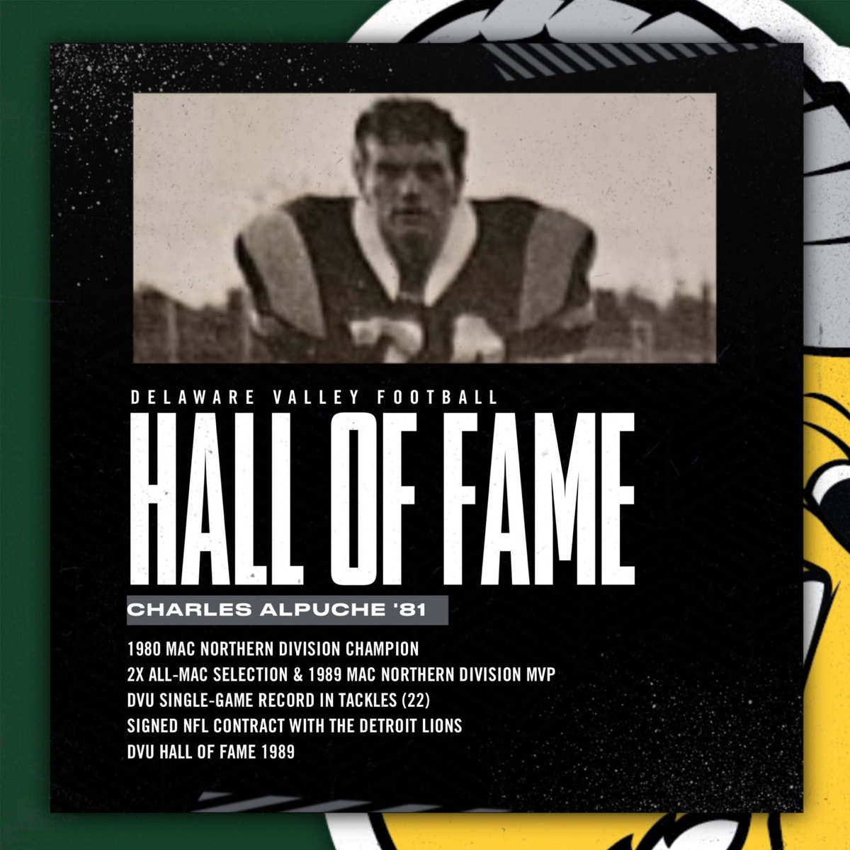 Tonight, we recognize Charles Alpuche for his induction to the MAC Hall of Fame this past July. His impact on our program continues to inspire, and we’re thrilled to celebrate his achievements during tonight’s DelVal Hall of Fame ceremony. Congratulations!
#DelValFootball #Family