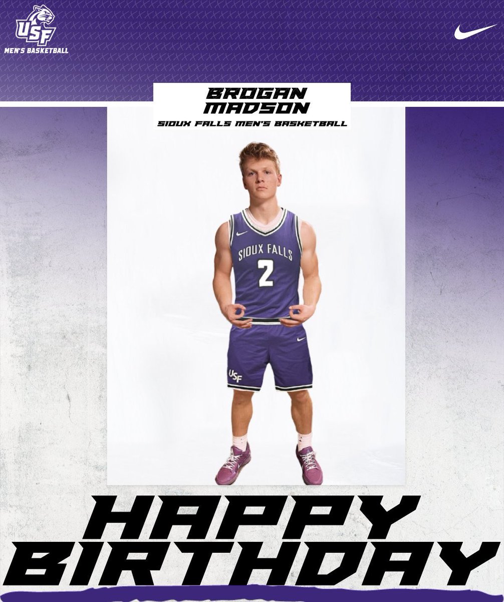 USFCougarsMBB's tweet photo. Happy birthday to our guy @BroganMadson
Have a great day! 🎉🎊🎉🎊
#BleedPurp | #CooFam https://t.co/xX0UaSGmho
