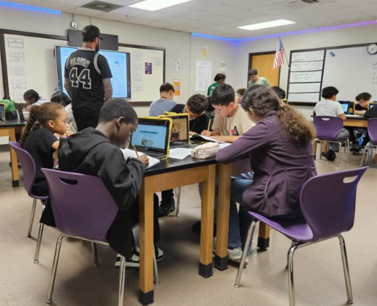JohnStem_EISD's tweet photo. 🧪 Instructor Collins’ 7th grade scientists have been exploring solvents &amp; solutes! 🌊
Be sure to ask your student:
👉 What's the difference?
👉 What does aqueous mean? 💧
#ScienceIsCool #7thGradeScience #BulldogScholars 🧠🔬 https://t.co/3lVF0hfiL6