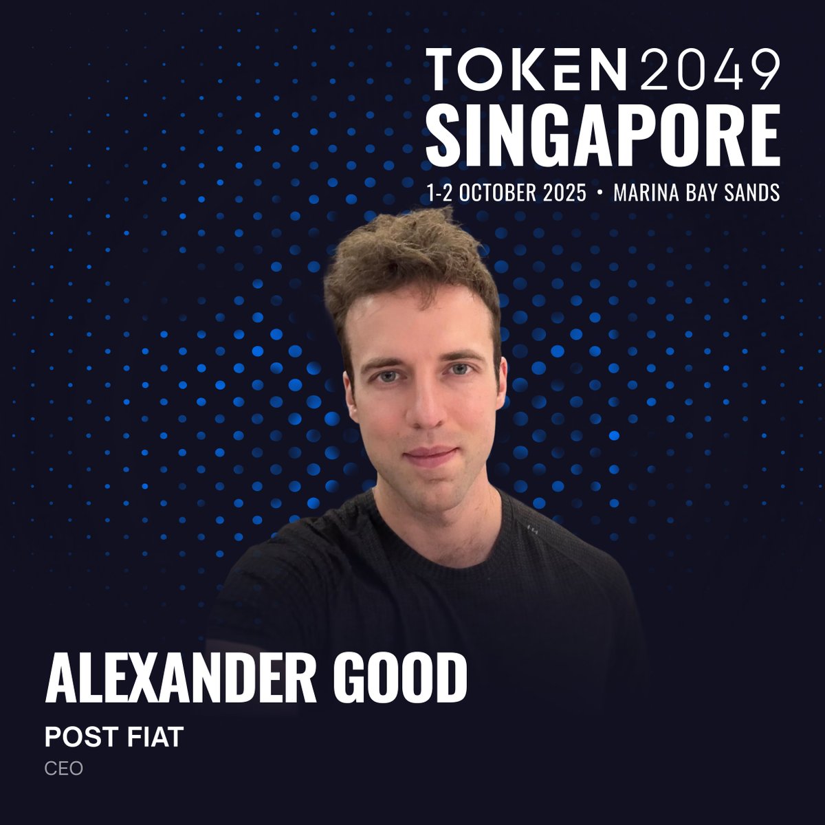 Alexander Good (@goodalexander), founder of @PostFiatOrg, hits TOKEN2049  this month for “The AI Mimesis Supercycle”, your essential guide to crypto  × AI, narrative engines, and trillions in stablecoin flows into the browser.