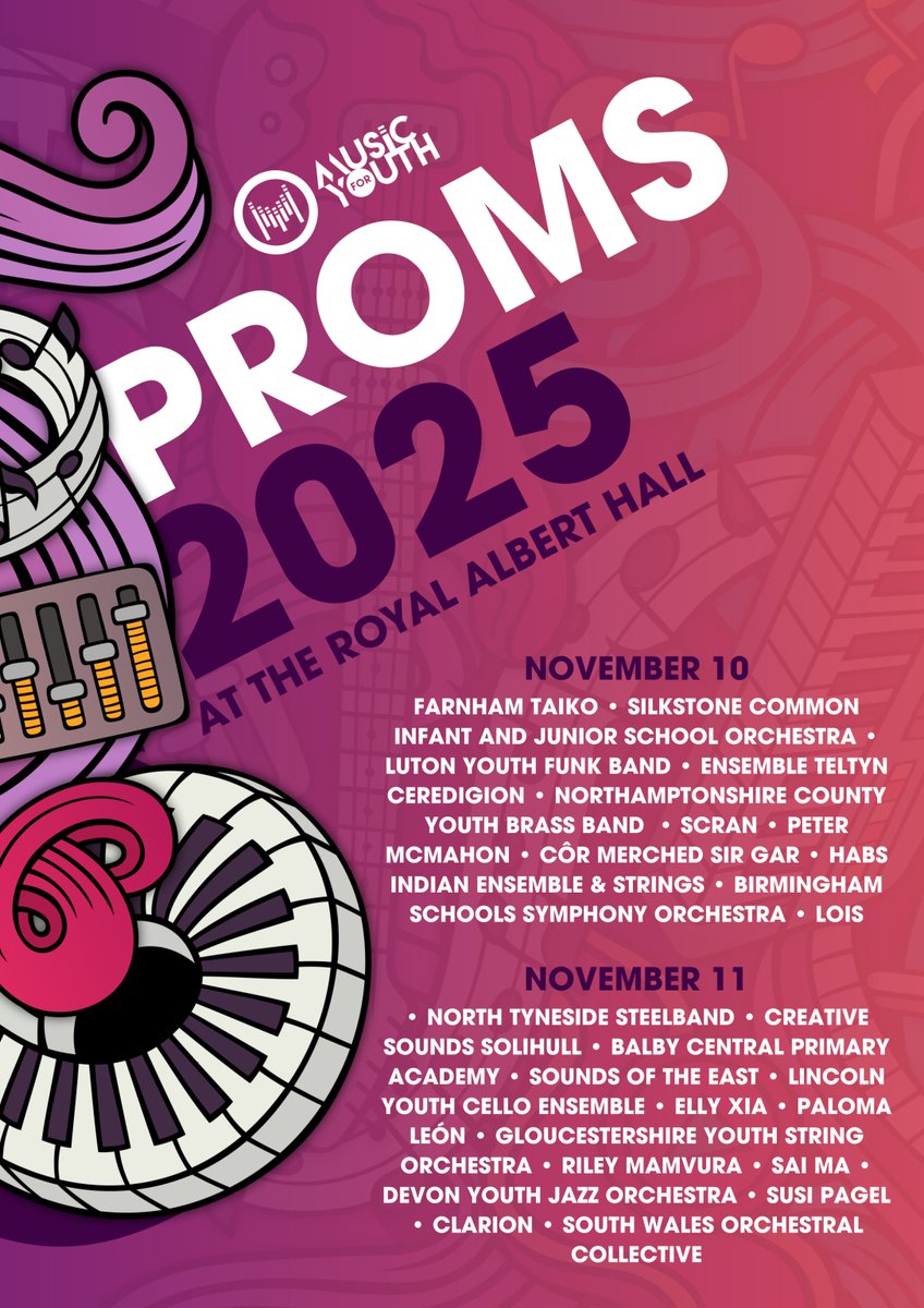 musicforyouth's tweet photo. 🚨 Can’t get enough of the MFY Proms 2025 lineup? Neither can we! 🚨

🎟️ Join the magic and get your ticket today via:  https://t.co/YFgYnc6gB5

#MFYProms2025 #TenPieces #MusicForYouth #YoungMusicians #YoungPerformers #RoyalAlbertHall https://t.co/z66D5izJme