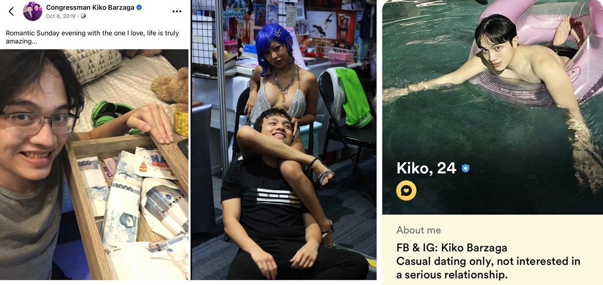 Kiko Barzaga, the Cavite's 4th congressional district representative who is now the darling of the Duterte camp, appears to be a straight-up weirdo and degenerate, based on his social media post and what I've been hearing privately. Another silly nepo baby.

I can see why the