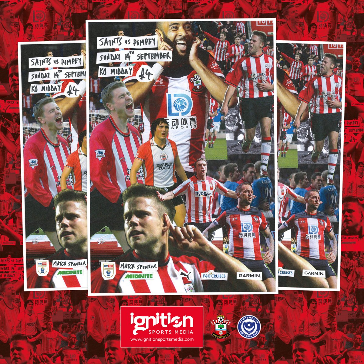 A first South Coast derby since 2012 between Southampton and Portsmouth will guarantee drama this Sunday. Make sure you don’t miss out on this iconic edition of ’Saints’ now by reserving your copy at  ignitionsportsmedia.com/products/south…
<a href="/SouthamptonFC/">Southampton FC</a> <a href="/Pompey/">Portsmouth FC</a> <a href="/EFL/">EFL</a>