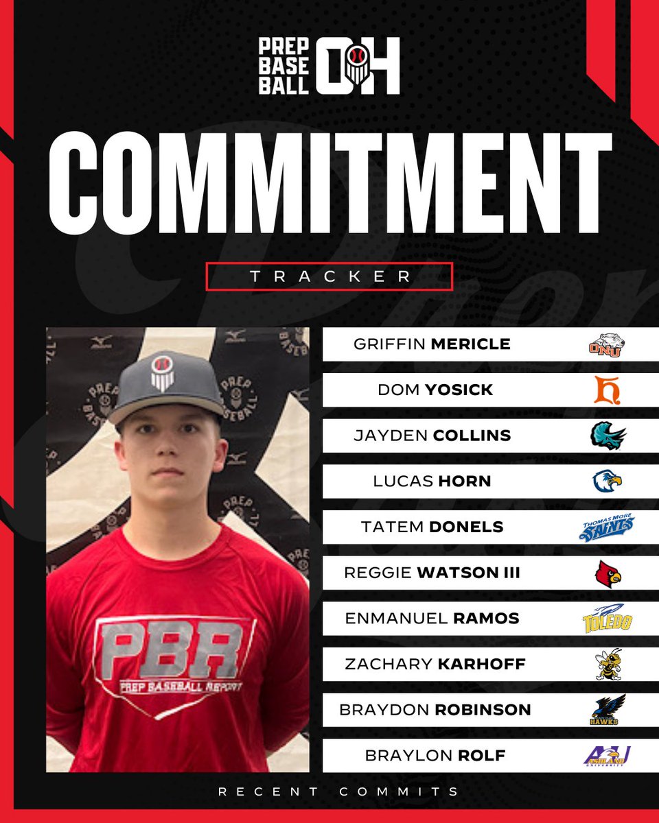 𝐂𝐨𝐦𝐦𝐢𝐭𝐦𝐞𝐧𝐭 𝐓𝐫𝐚𝐜𝐤𝐞𝐫

🙌 Congrats to the recent commits from the Buckeye State‼️

📝 2025 Showcase Schedule:
🔗 loom.ly/TrQMj2s

#BeSeen @PrepBaseball