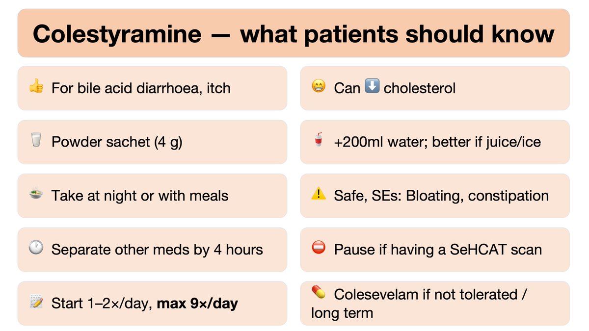 Bile acid diarrhoea - some pearls from my talk to our regional registrars today 💡