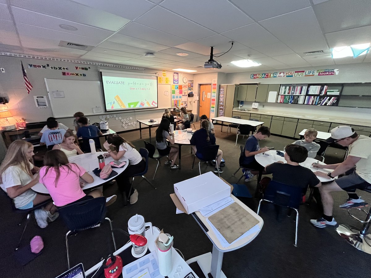 dmsbluejays's tweet photo. Algebra played "The Walking Dead" to review algebraic expressions in preparation for their check-in #DMSLeads #DestinationDMS https://t.co/JYdKB6L3To