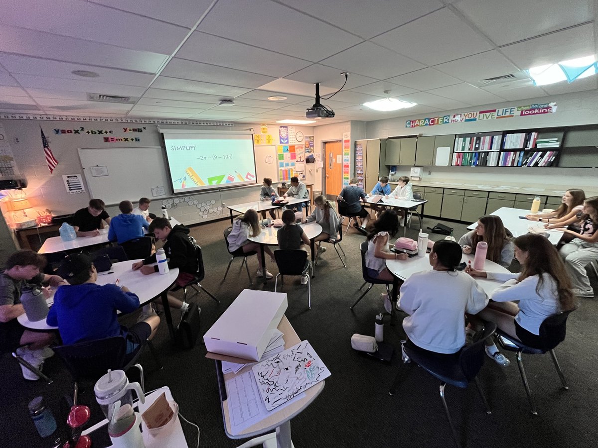 dmsbluejays's tweet photo. Algebra played "The Walking Dead" to review algebraic expressions in preparation for their check-in #DMSLeads #DestinationDMS https://t.co/JYdKB6L3To