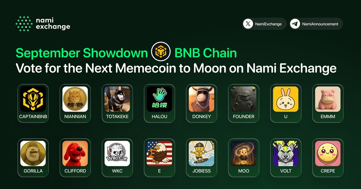 🚀 September Showdown: BNB Chain Memecoin Battle!

🔥 Contenders:
• <a href="/wikicatcoin/">Wiki Cat</a> — $WKC
• @CaptainBNB_BSC — #CaptainBNB
• <a href="/NiannianCTO_BNB/">Niannian Community🔶️🐈</a> — #NianNian
• <a href="/Gorilla_CTO/">Gorilla</a> — #GORILLA
• @jobiess_cto — $JOBLESS
• <a href="/Halou_cto/">哈喽</a> — #哈喽
• <a href="/emmmhub/">emmm</a> — $EMMM
• <a href="/VoltInuOfficial/">Volt Inu ⚡️</a> — $VOLT
•