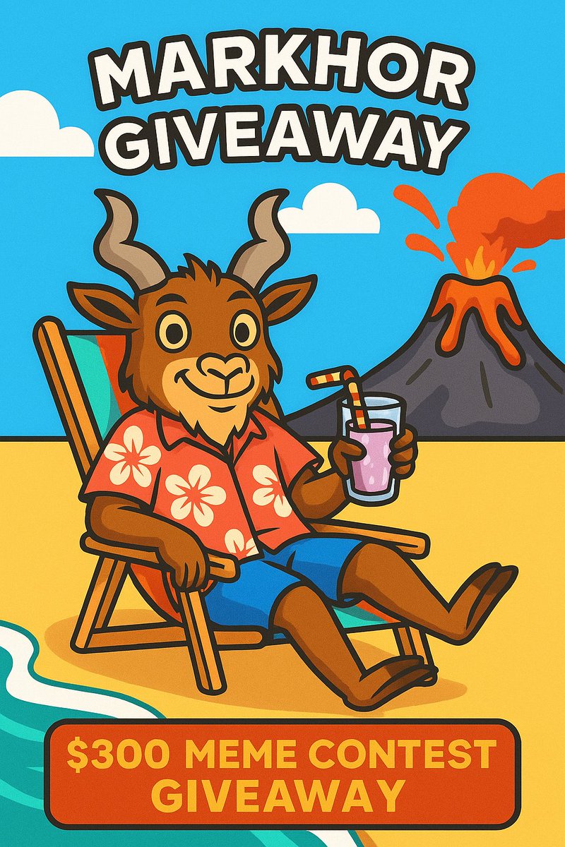 🚨 $MARKHOR GIVEAWAY ALERT 🚨
We’re giving away $300 in $MARKHOR to our amazing community 💥
📉 Supply gets thinner
💰 Wallets get heavier
⚡ Don’t miss your chance!

How to Enter:
✅ Follow 👉 @TheMarkhorCoin
✅ Like ❤️ + RT 🔁 + Tag 3 friends
✅ Join Telegram 👉