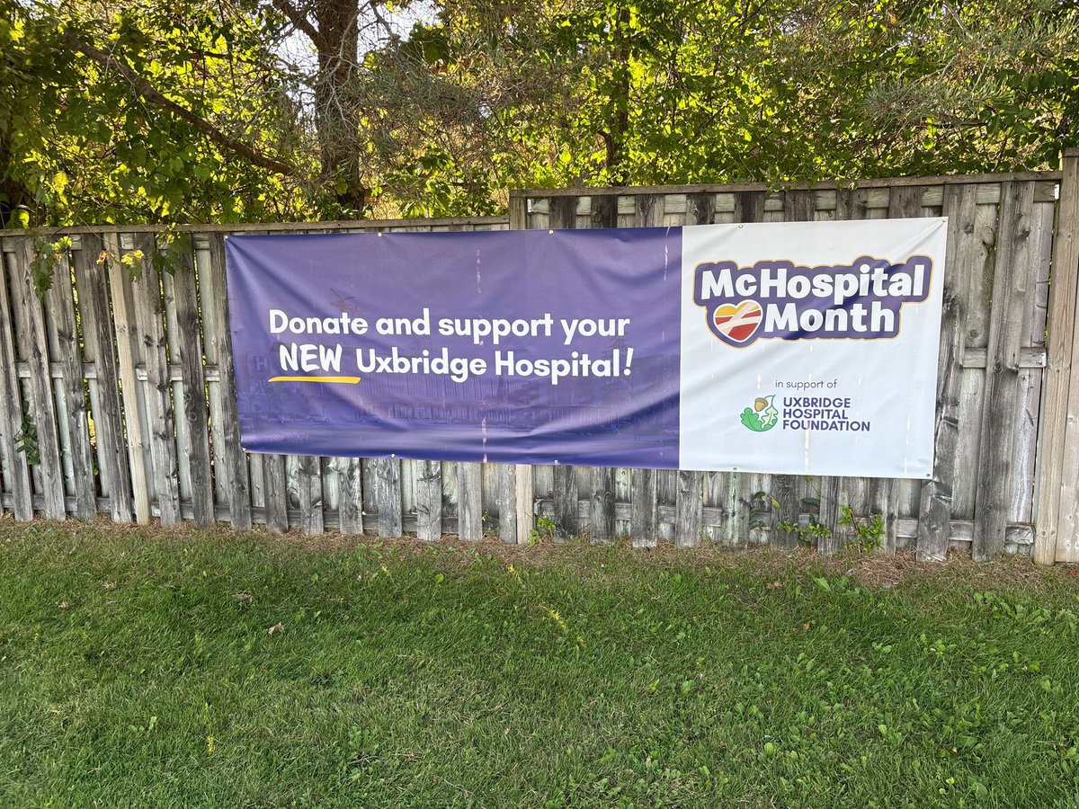 September is McHospital month at the Uxbridge McDonald’s. All proceeds raised will go towards the new Uxbridge hospital. 

Thanks to Ginger Jackson and everyone on the <a href="/UxHfoundation/">uxbridgehospitalfoundation</a> for your dedication to this cause.

<a href="/Davidbartons/">Dave Barton Mayor of Uxbridge</a>