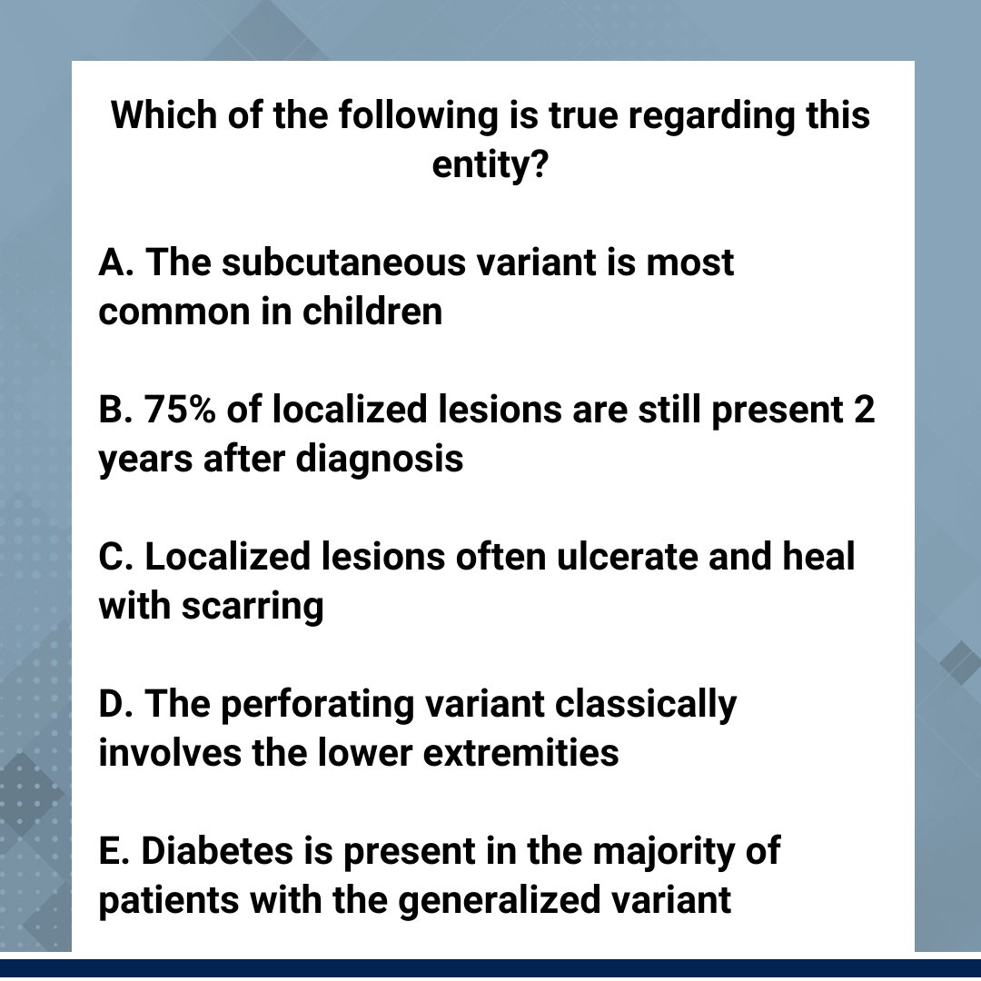 It’s Fri-YAY and quiz time!  A brand-new Friday Pop Quiz just dropped—think you can nail the diagnosis? 🤔

Dash over to Next Steps in Derm for the confirmed correct choice…and the twisty wrong ones! ow.ly/3Fib50WVOiO