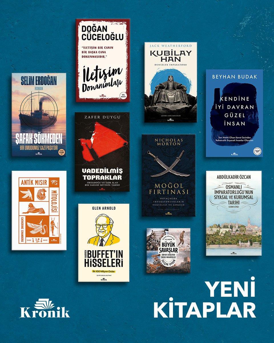 📚 YENİ KİTAPLAR //

• ŞAFAK SÖKMEDEN
• KENDİNE İYİ DAVRAN GÜZEL İNSAN
• VADEDİLMİŞ TOPRAKLAR
• KUBİLAY HAN
• İLETİŞİM DONANIMLARI
• MOĞOL FIRTINASI
• WARREN BUFFETT'IN HİSSELERİ
• OSMANLI İMPARATORLUĞU’NUN SİYASAL VE KURUMSAL TARİHİ (1300-1792)
• ANTİK MISIR MİTOLOJİSİ