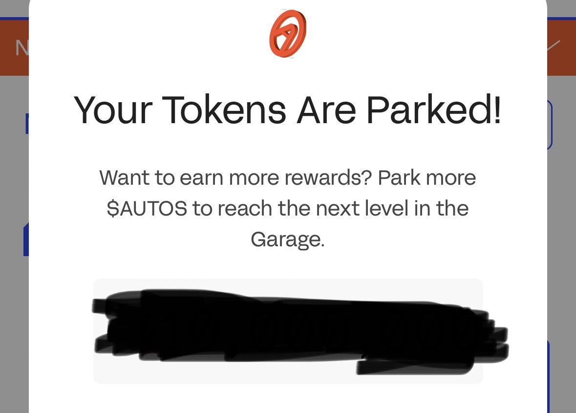 I just parked a shit ton of $AUTOS tokens I’ve been holding. 

I suggest you do to and if your not holding then now is a great time to be a buyer.
