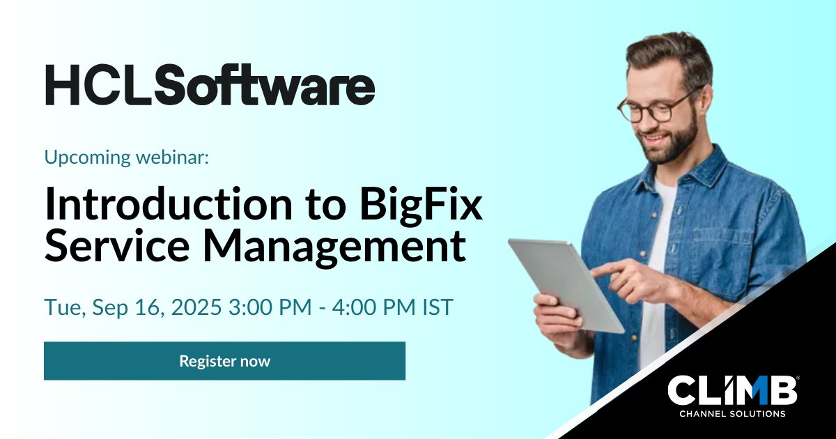 climbcs_uk's tweet image. @HCLSoftware is hosting an upcoming webinar you don’t want to miss! 💻 

📅 Save your spot here 👉 register.gotowebinar.com/register/19500…

#HCLSoftware #ClimbChannelSolutions #Webinar #Innovation #Partner