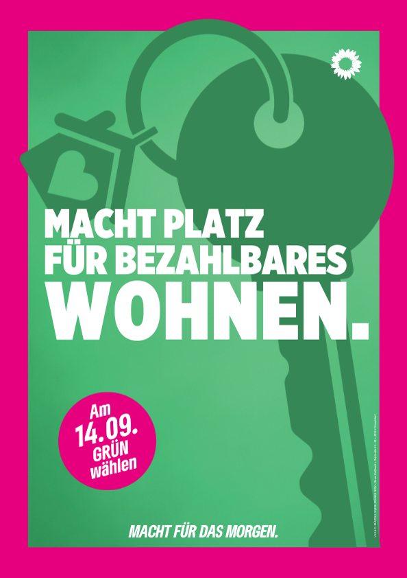 🏠 Bezahlbares Wohnen sichern – faire Mieten und gerechte Chancen. Deine Stimme zählt! Am 14.09. GRÜN wählen 💚