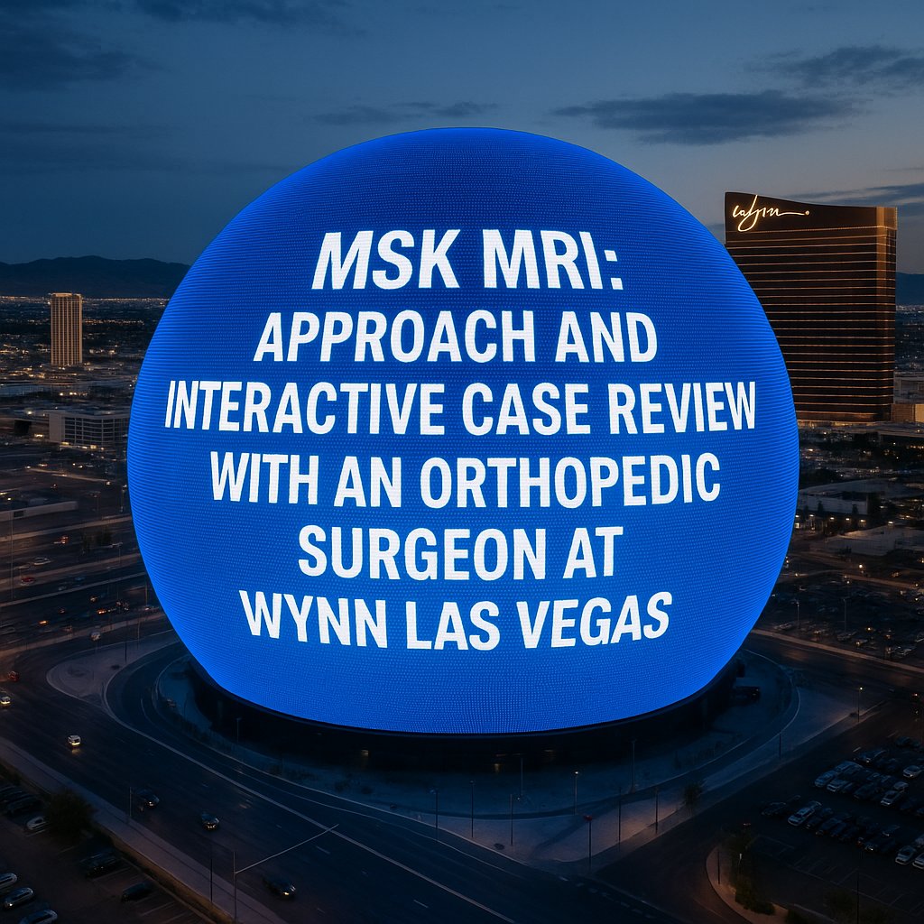 Advance your expertise at “MSK MRI: Approach and Interactive Case Review with an Orthopedic Surgeon” .Wynn Las Vegas October 2025 and April 2026, in-person or via live webinar. cmescience.com #MSKImaging #Radiology #radiologist #CME #WynnLasVegas #radres #radtech