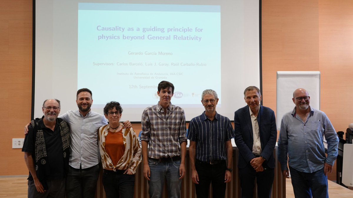 Esta mañana, Gerardo García Moreno ha defendido su tesis, titulada "Causality as a guiding principle for physics beyond General Relativity” y dirigida por Carlos Barceló, Luis J Garay y Raúl Carballo, en nuestro Salón de Actos.

¡Felicidades, Doctor! 👏👏