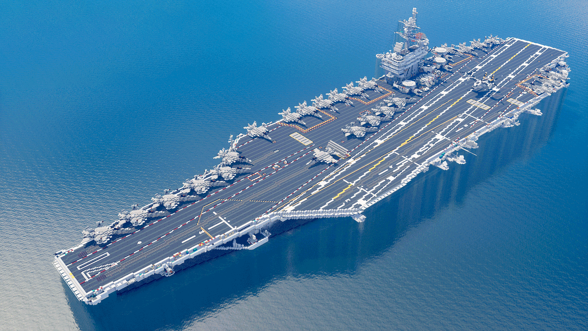 ニミッツ級空母セオドア・ルーズベルト CVN-71 #Minecraft軍事部