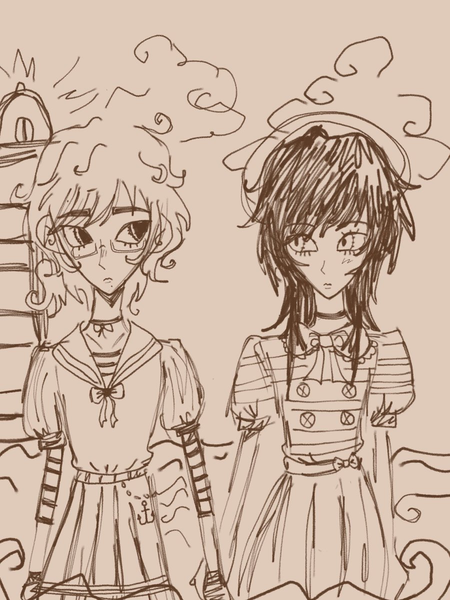 sour_apple2's tweet image. Me and Rory as sailors ⚓️