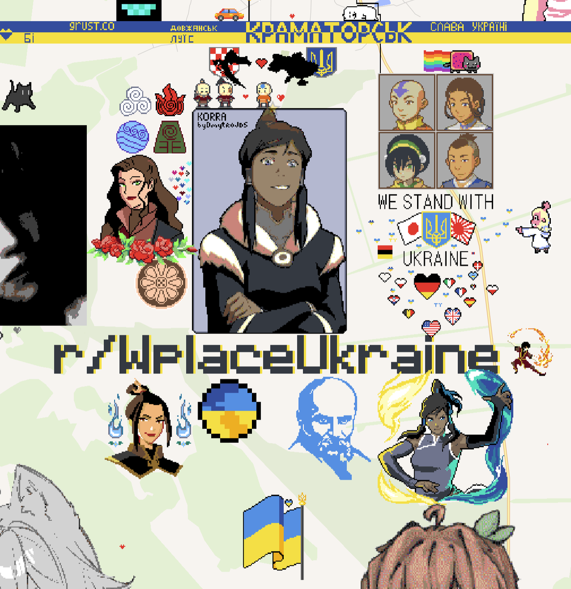 My updated Avatar section at Wplace
#waplce #atla #avatar #korra #wplacelive