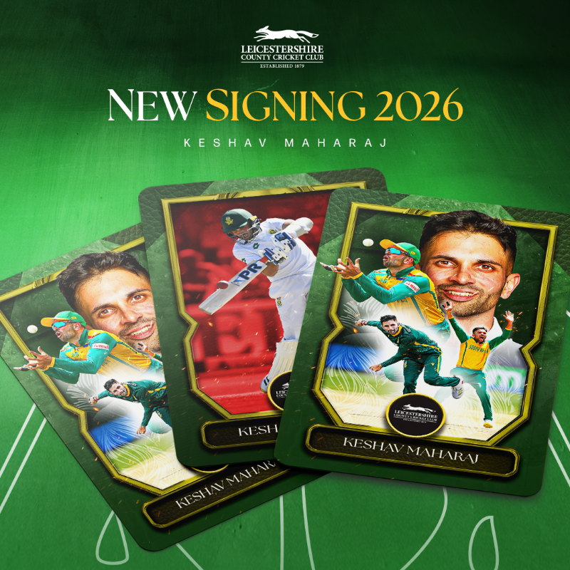 leicsccc's tweet photo. Welcome to Leicestershire, Keshav Maharaj. ✍️🇿🇦

The South African superstar, who has claimed an astonishing 998 wickets during his career, signs for the opening four months of the 2026 campaign, including the start of our return to Division One. 🤩

#Foxes🦊