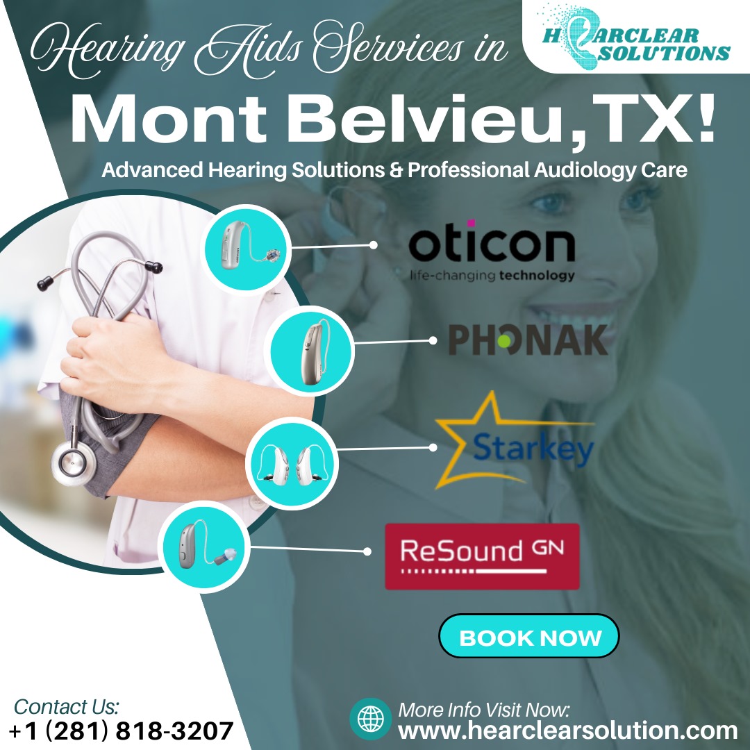 Life-Changing Hearing Care | Hearclear Solutions 🌟
👂✨ Hear Better. Live Better. ✨👂Trusted brands—Oticon, Phonak, Starkey &amp; ReSound—with expert audiology care in Mont Belvieu, TX.
📞 +1 (281) 818-3207
🌐 shorturl.at/kPuEh
#HearingAids #BetterHearing #MontBelvieu