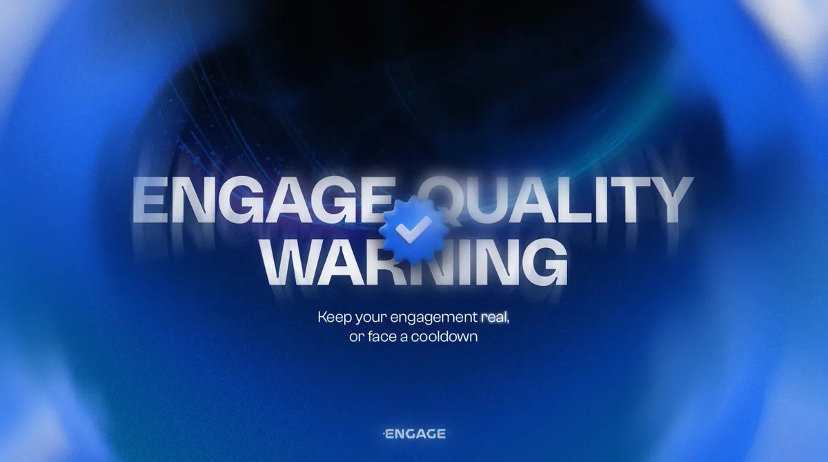 engagesio's tweet image. Engage Quality Warning!
To ensure a better experience for servers, Engage will now be reviewing user engagements to check if they meet our quality standards.
⚡ Low-effort or spam comments may trigger a cooldown penalty, while genuine and valuable interactions will be rewarded…